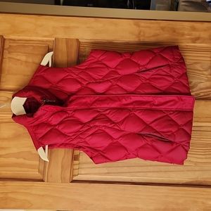 Red goose down vest